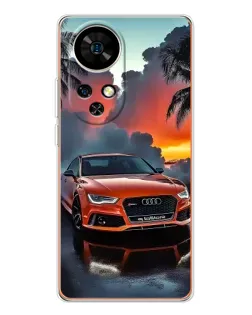 Чехол для Ulefone Note 17 Pro с картинкой «Audi — закат»