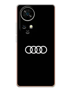 Чехол для Ulefone Note 17 Pro с картинкой «Audi White Logo»