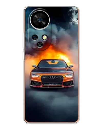 Чехол для Ulefone Note 17 Pro с картинкой «Audi в огненном дыму» Чехол для Ulefone Note 17 Pro с картинкой «Audi в огненном дыму»