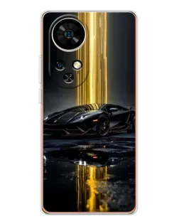 Чехол для Ulefone Note 17 Pro с картинкой «Ночной Lamborghini драйв»