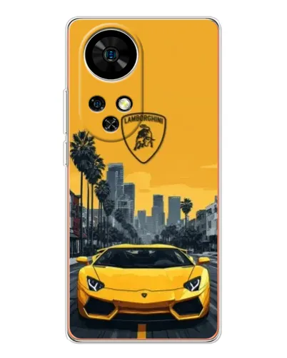 Чехол для Ulefone Note 17 Pro с картинкой «Желтый Lamborghini город» Чехол для Ulefone Note 17 Pro с картинкой «Желтый Lamborghini город»