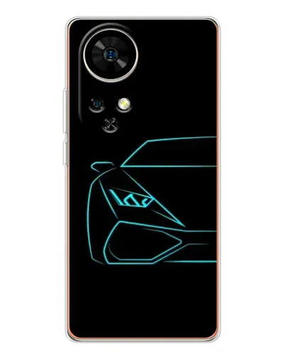 Чехол для Ulefone Note 17 Pro с картинкой «Голубой силуэт Lamborghini» Чехол для Ulefone Note 17 Pro с картинкой «Голубой силуэт Lamborghini»