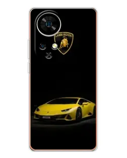 Чехол для Ulefone Note 17 Pro с картинкой «Lamborghini желтый акцент»