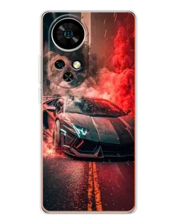 Чехол для Ulefone Note 17 Pro с картинкой «Lamborghini красный дым»