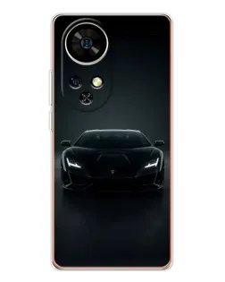 Чехол для Ulefone Note 17 Pro с картинкой «Черный Lamborghini Aventador»
