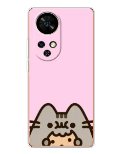 Чехол для Ulefone Note 17 Pro с картинкой «Pusheen и печенье»