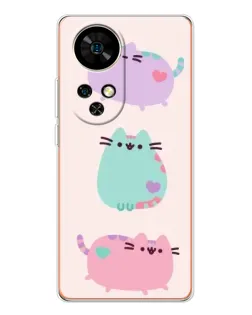Чехол для Ulefone Note 17 Pro с картинкой «Pusheen трио»