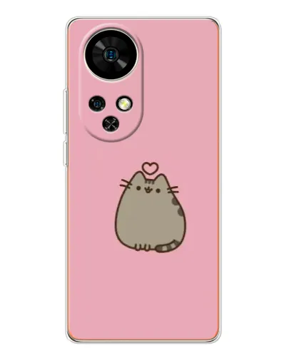 Чехол для Ulefone Note 17 Pro с картинкой «Pusheen сердце» Чехол для Ulefone Note 17 Pro с картинкой «Pusheen сердце»