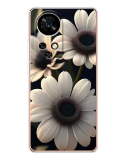 Чохол для Ulefone Note 17 Pro з картинкою «Білі маргаритки макро»