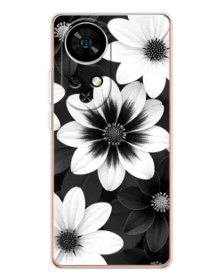 Чохол для Ulefone Note 17 Pro з картинкою «Монохромні айстри»
