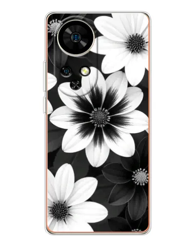 Чохол для Ulefone Note 17 Pro з картинкою «Монохромні айстри»