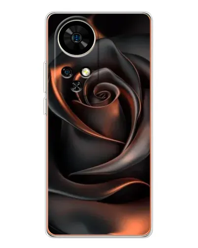 Чохол для Ulefone Note 17 Pro з картинкою «Шовкова чорна троянда»