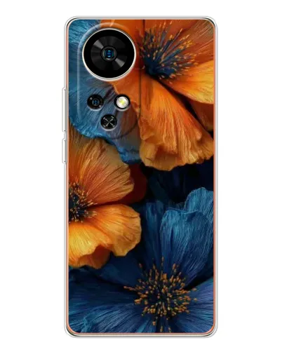 Чохол для Ulefone Note 17 Pro з картинкою «Яскрава синьо-помаранчева флора» Чохол для Ulefone Note 17 Pro з картинкою «Яскрава синьо-помаранчева флора»