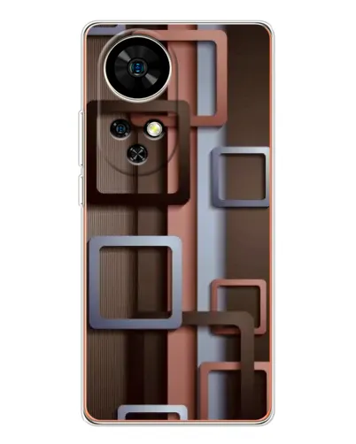 Чохол для Ulefone Note 17 Pro з картинкою «Коричневі об'ємні квадрати» Чохол для Ulefone Note 17 Pro з картинкою «Коричневі об'ємні квадрати»