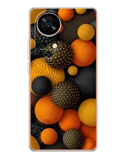 Чохол для Ulefone Note 17 Pro з картинкою «Об'ємні помаранчеві сфери»