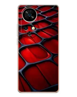Чохол для Ulefone Note 17 Pro з картинкою «Червона глянцева сітка»