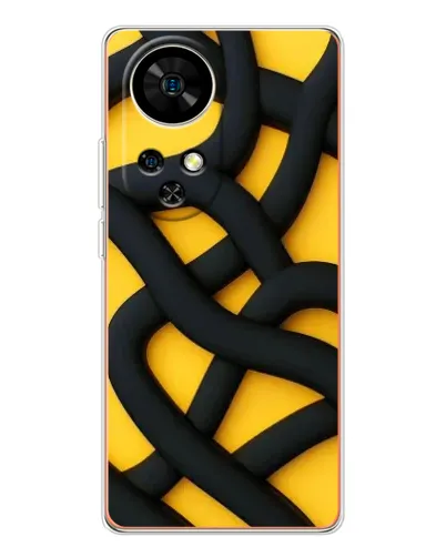 Чохол для Ulefone Note 17 Pro з картинкою «Чорне жовте переплетення» Чохол для Ulefone Note 17 Pro з картинкою «Чорне жовте переплетення»