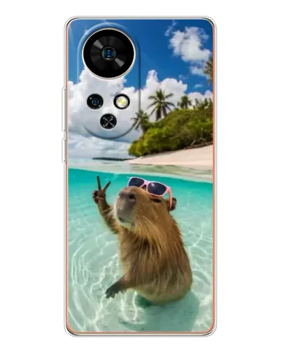 Чехол для Ulefone Note 17 Pro с картинкой «Капибара на море» Чехол для Ulefone Note 17 Pro с картинкой «Капибара на море»