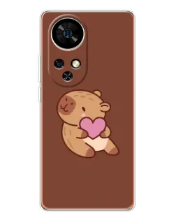 Чехол для Ulefone Note 17 Pro с картинкой «Капибара с сердцем»