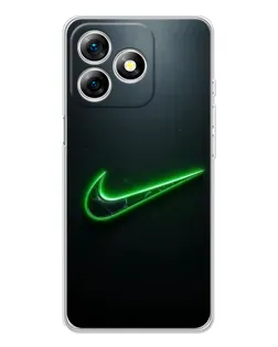 Чехол для Ulefone Note 18 Pro с картинкой «Неоновый контур Nike»