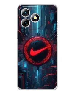 Чехол для Ulefone Note 18 Pro с картинкой «Техногенный стиль Nike»