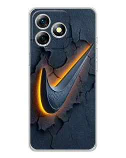 Чехол для Ulefone Note 18 Pro с картинкой «Объемный логотип Найк»