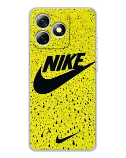 Чехол для Ulefone Note 18 Pro с картинкой «Желтый текстурный Nike»