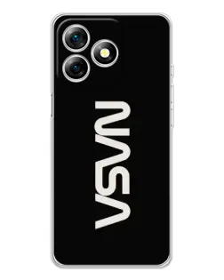 Чехол для Ulefone Note 18 Pro с картинкой «NASA — вертикальный логотип»