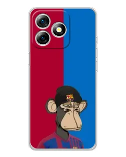Чехол для Ulefone Note 18 Pro с картинкой «Bored Ape — фанат Барсы»