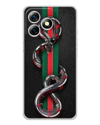 Чехол для Ulefone Note 18 Pro с картинкой «Gucci — змея на полосе» Чехол для Ulefone Note 18 Pro с картинкой «Gucci — змея на полосе»