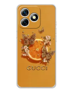 Чехол для Ulefone Note 18 Pro с картинкой «Gucci — золотые бабочки» Чехол для Ulefone Note 18 Pro с картинкой «Gucci — золотые бабочки»