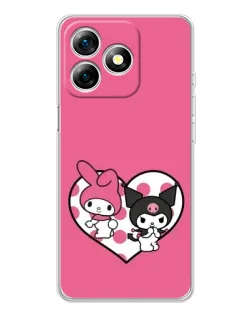 Чехол для Ulefone Note 18 Pro с картинкой «Kuromi и My Melody»