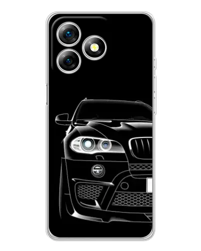 Чехол для Ulefone Note 18 Pro с картинкой «Темный силуэт BMW»