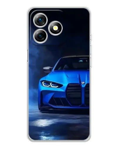 Чехол для Ulefone Note 18 Pro с картинкой «Голубая BMW M4»