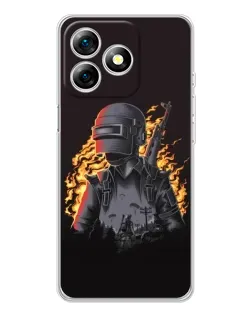 Чохол для Ulefone Note 18 Pro з картинкою «PUBG — вогняний силует»