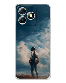 Чохол для Ulefone Note 18 Pro з картинкою «Герой PUBG на скелі»