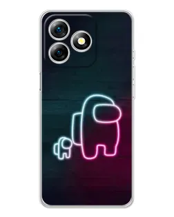Чохол для Ulefone Note 18 Pro з картинкою «Among Us неон-арт»