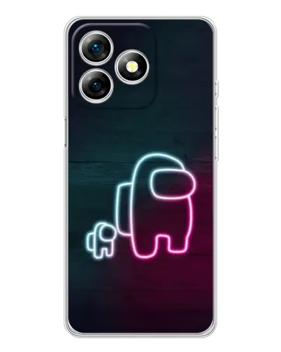 Чохол для Ulefone Note 18 Pro з картинкою «Among Us неон-арт»