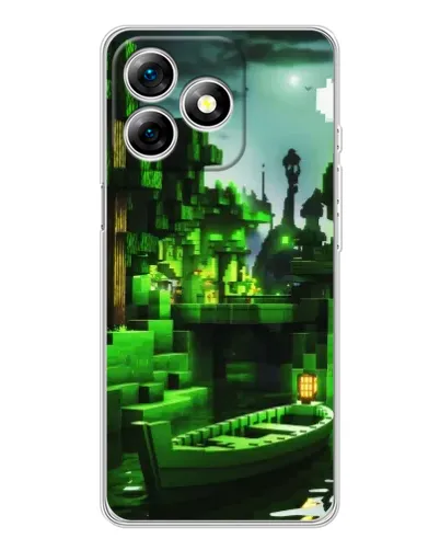 Чохол для Ulefone Note 18 Pro з картинкою «Minecraft лісовий пейзаж»