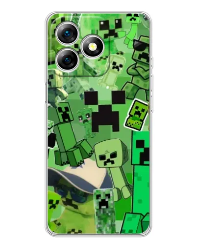 Чохол для Ulefone Note 18 Pro з картинкою «Кріпери Minecraft»