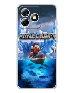 Чохол для Ulefone Note 18 Pro з картинкою «Minecraft льодянийсвіт»