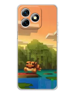 Чохол для Ulefone Note 18 Pro з картинкою «Майнкрафт захід сонця»