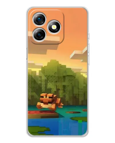 Чохол для Ulefone Note 18 Pro з картинкою «Майнкрафт захід сонця»