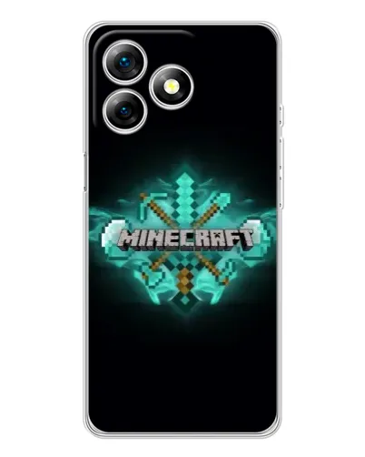 Чохол для Ulefone Note 18 Pro з картинкою «Minecraft Diamond лого»