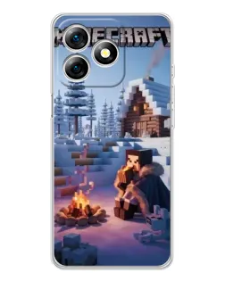 Чохол для Ulefone Note 18 Pro з картинкою «Зимовий Minecraft»