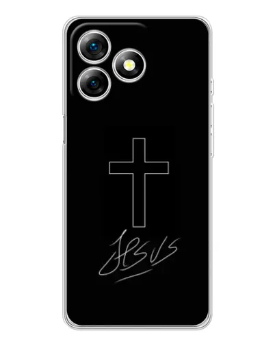 Чехол для Ulefone Note 18 Pro с картинкой «Графический крест Jesus» Чехол для Ulefone Note 18 Pro с картинкой «Графический крест Jesus»