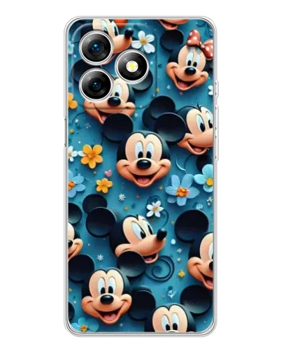 Чехол для Ulefone Note 18 Pro с картинкой «Паттерн Микки и Минни»