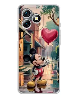 Чехол для Ulefone Note 18 Pro с картинкой «Микки и шарик-сердце»