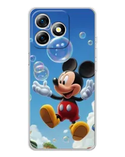 Чехол для Ulefone Note 18 Pro с картинкой «Mickey и мыльные пузыри»