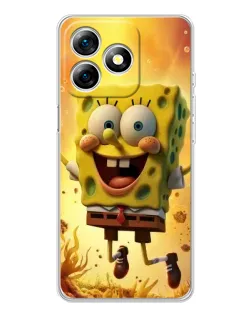 Чехол для Ulefone Note 18 Pro с картинкой «Губка Боб прыгает» Чехол для Ulefone Note 18 Pro с картинкой «Губка Боб прыгает»